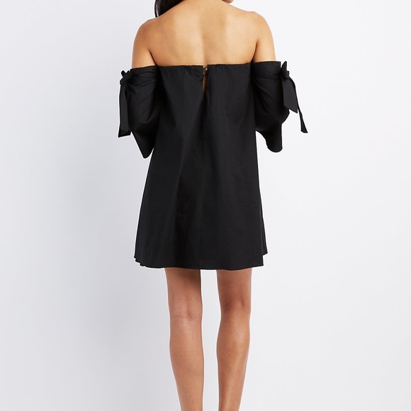 Black Off the Shoulder Dress - Picture 2 of 2
